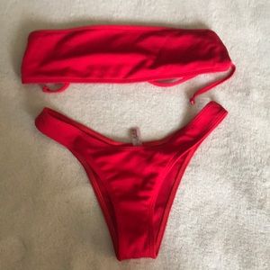 Red ZAFUL bikini.